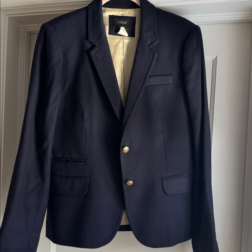 J. Crew “Schoolboy” Navy Blazer with Gold Buttons